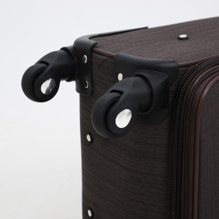 Small suitcase 20 ”, lightning department, code lock, 4 wheels, outer pocket, brown color-7