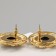 Earrings Assorted "Circle" sphere, black color in gold