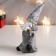 Polystone souvenir "Santa Claus in gray, flying beard, with silver Christmas tree" mix 15x8x5 cm