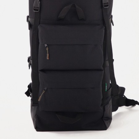 Tourist backpack, 80 liters, screed, 4 outer pockets, huntsman, black color-3