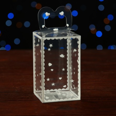 Folding box from PVC 6 x 6 x 10 cm "Heart"-4