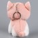 Soft toy "Cat with a flower" on a key fob, 11 cm, color mix