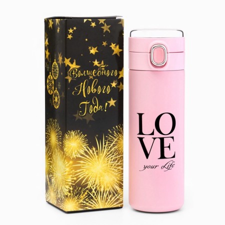 Thermal circle, 420 ml, Simple Love Your Life, saves heat 8 hours, thermometer-5