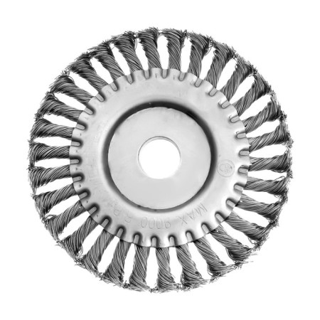 Metal brush for ushm tundra, twisted wire, flat, landing 22 mm, 150 mm-4