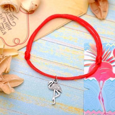 Bracelet-reinforcing "red thread" believe in the dream, color black silver, d = 8 cm-2