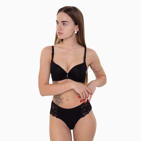 Women's bra, black color, size 80V-2