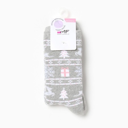 Women's socks, color gray melange, size 25-27-2