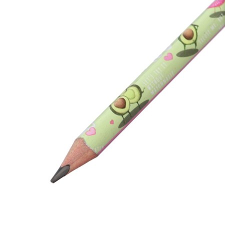Chernographic pencil 3.5 mm Happy Graphix Jumbo "Avocado. Love", 4B, three -sided-2