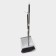 Raccoon cleaning set, 2 items: brush 26 × 94 cm, scoop 27 × 25 × 88 cm, white color