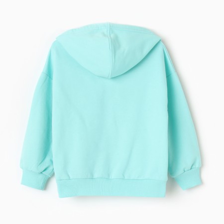 Sweatshirt for girls pile, mint color, height 140-3
