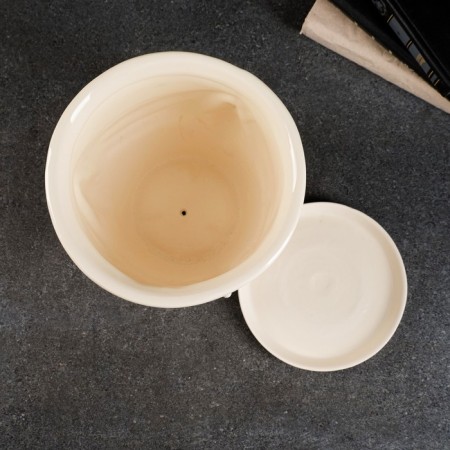 Set of pots 3pcs. "Cosiness" White: 10l, 3.2l, 1l-3