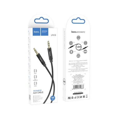 Audio Hoco UPA19, Jack 3.5 mm (M) -Jack 3.5 mm (M), nylon braid, 1 m, black-4