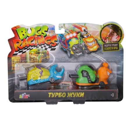 Set of game Bugs Racings "Race beetles. Snail and rhino ", with two cars-1