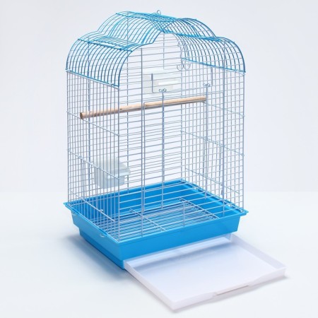 BD-3/1O bird cage, opening roof, 47.5 x 37 x 70 cm, blue-6
