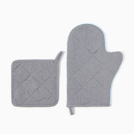 Set of kitchen. "Drakosha": mittens 20x28 cm, severity 17x17 cm, 35% HL, 65% PE, Vatin 250 g/m2-2