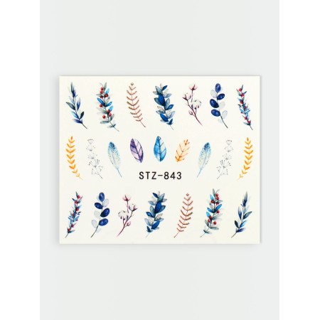 Slider-design for nails "Treens", packing 6 pcs, multi-colored-4