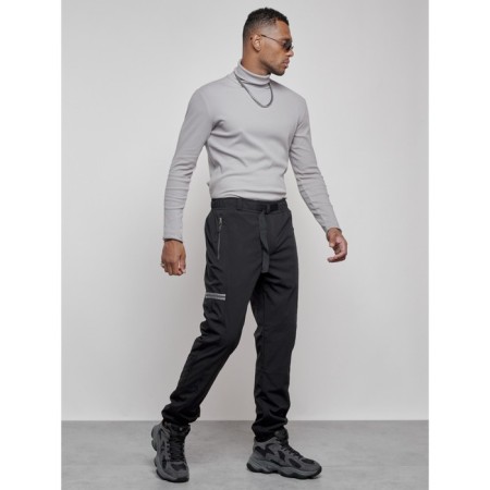 Warm pants, size 52, black color-2
