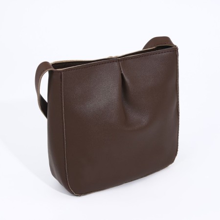 Cross-Bodi Bag on a zipper, brown color-2