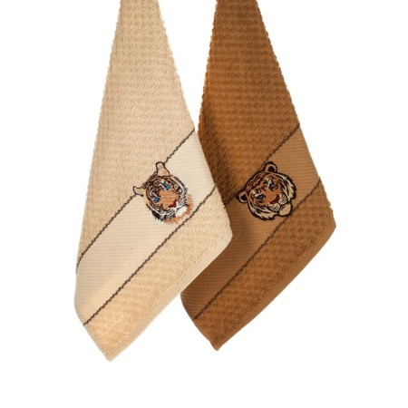 Set of terry napkins Diva Afrodita Ceylin "Tiger", size 40x60 cm, 2 pcs-2