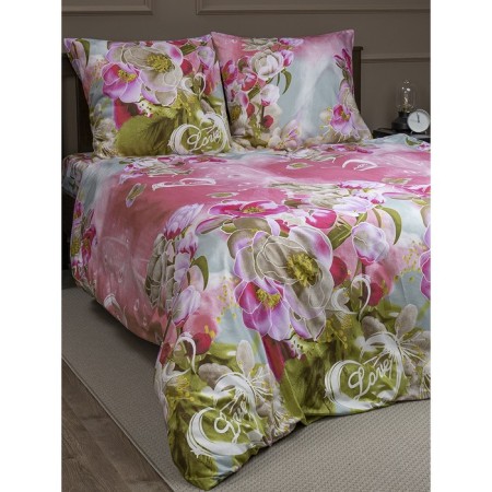 Bed linen euro amore mio, size 200x210 cm, 200x215 cm, 70x70 cm - 2 pcs, pink color-2