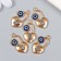 Decor for creativity Metal "Heart and Heart - From the evil eye" gold 1.3x2.3 cm