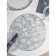 Set of serving napkins on the table "Fan", d = 38 cm, 4 pcs, silver color