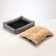 An animals bed, 60*50*15 cm, martial, synthetic winterizer, temptation. Fur, gray