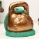The piggy bank "Snake with weight" Green-Bronza, 25 cm
