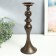 Summary Metal for 1 candle "Rudolfo" aged bronze 13x13x37 cm