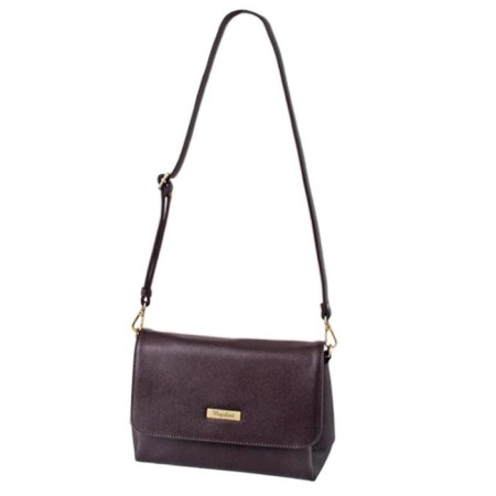Messenger bag, valve department, brown color 17x26x10cm