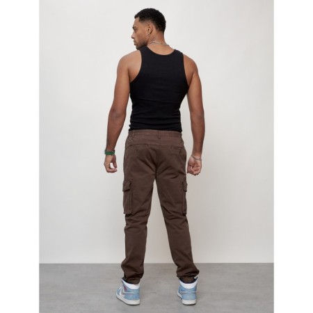 Cargo jeans men, size 44, brown color-8