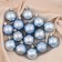 Set of balls plastic D-4 cm, 24 pcs "Frosty fog" blue