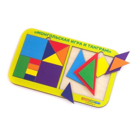 Set of puzzle "Mongolian game and tangram"-3