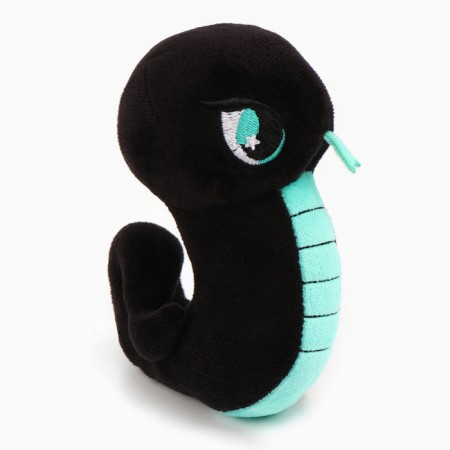 Soft toy "Snake", black-turquoise, for the New Year-1