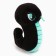 Soft toy "Snake", black-turquoise, for the New Year