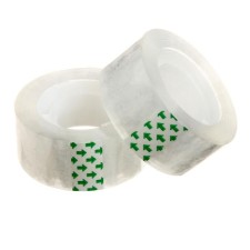 Set: adhesive tape (2 pieces) 24 mm x 33 m, crystal-transparent, in a package, euro suspension