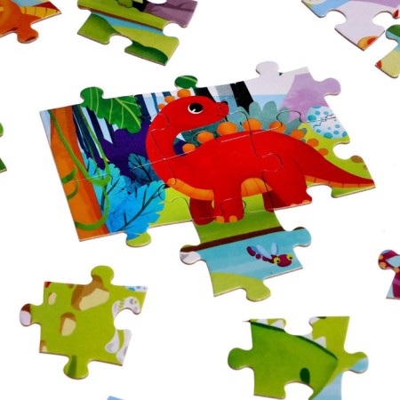 Puzzle with a lantern "Dinosaurus", 63 details-4