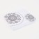 Women's wallet on the button, milk color