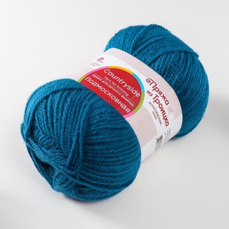 Yarn "Moscow Region" 50% wool, 50% acrylic 250m/100g (14 sea wave)-1