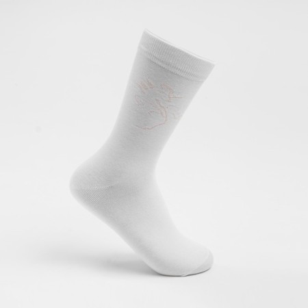 Women's socks, white color, size 36-40