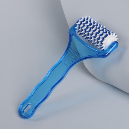 Massage "Reflex", 18 × 9 × 3 cm, universal, with spikes, blue/white color-3