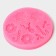 Mold "Snowflakes", silicone, d = 9.5 cm, pink color