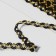 Decorative braid, 10 mm, 10 ± 1 m, black/gold color
