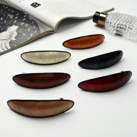 Halfish hair clip "Avior" shine, 9 cm, mix-2