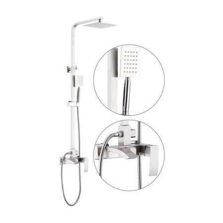 The shower system Fashun A52418, pour 98 mm, with a tropical shower, hand watering can, satin