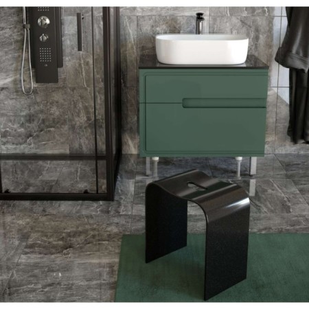 Shower for shower of artificial stone Taliente sgabello 380x250x410 mm, black-1
