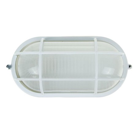 Lamp TDM NPB1402, E27, 60 W, IP54, oval with a lattice, white-1