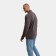 Polo male with long sleeve, brown color, size 46 (m)