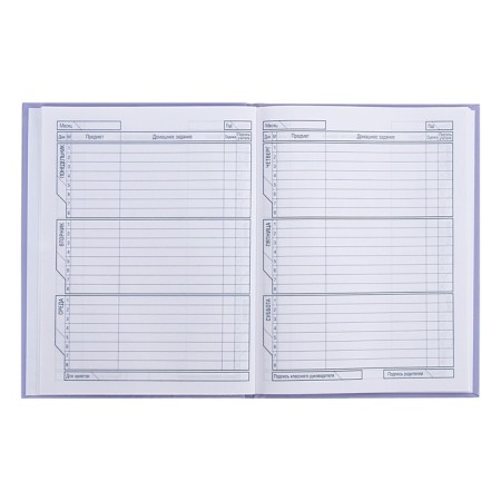 Universal diary for grades 1-11 Smile! ", Firm cover, matte lamination, 40 sheets-6