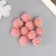Decor for creativity Artificial fur "Ball" dusty pink set 10 pcs, d = 2 cm